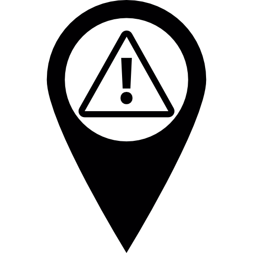 Warning Sign Pin - Free icons