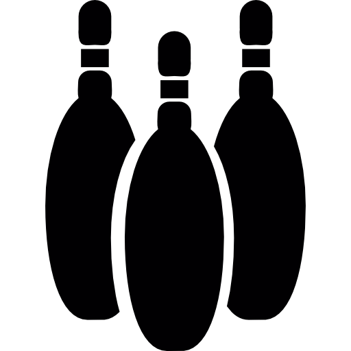 silhueta de cones de boliche grátis ícone