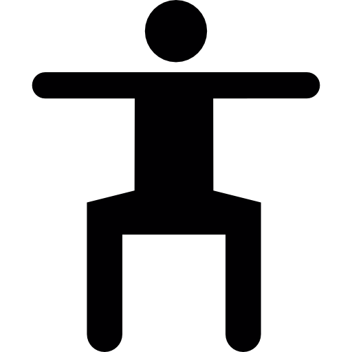 Hombre postura de flexibilidad ejercicio y fuerza | Icono Gratis