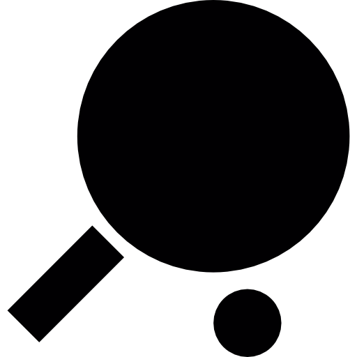Ping pong racket and ball free icon