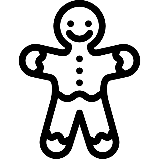 gran gingerbreadman icono gratis