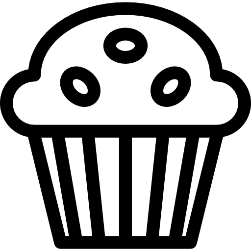 muffin de pasas icono gratis