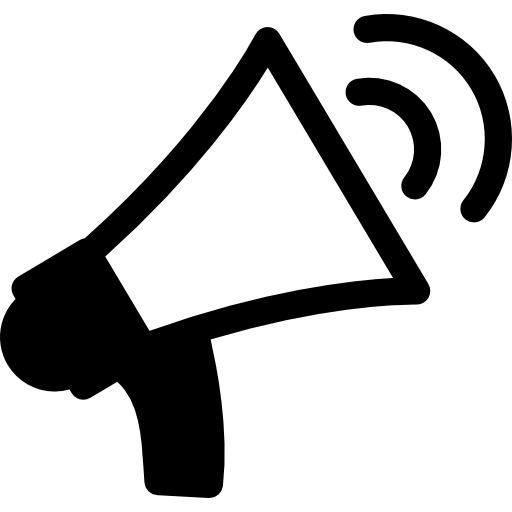mégaphone avec ondes sonores Icône gratuit