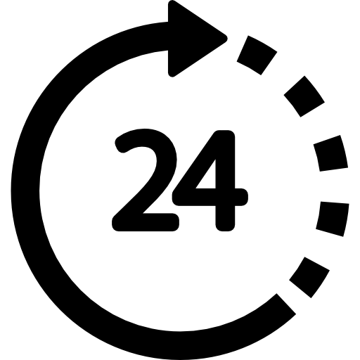 24 Hours Support - Free arrows icons