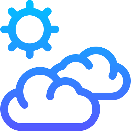 Cloudy Basic Gradient Lineal color icon