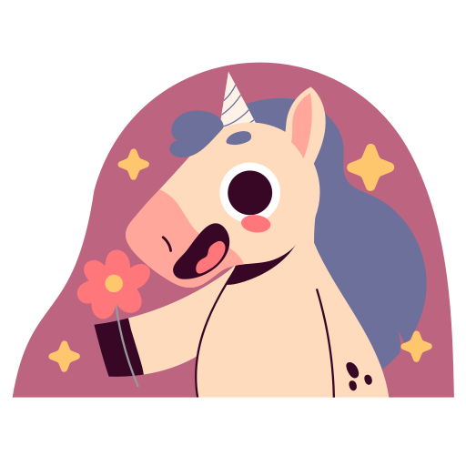 Unicorn free sticker