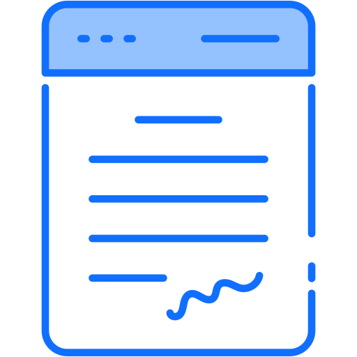 Digital signature Generic Blue icon