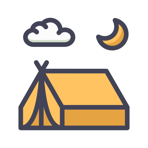 acampar icono gratis