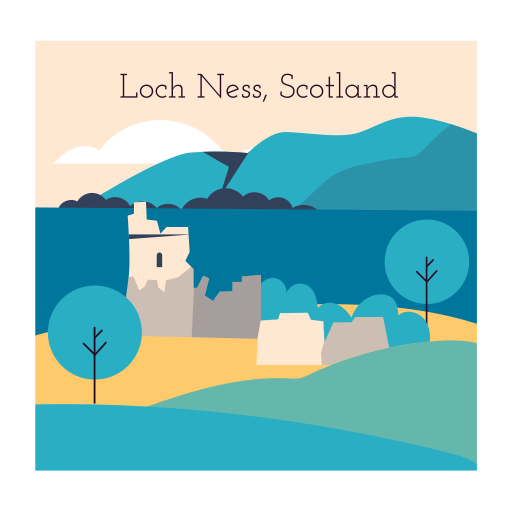 lago ness gratis sticker