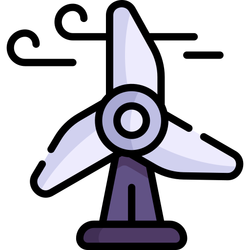 Wind energy Kawaii Lineal color icon