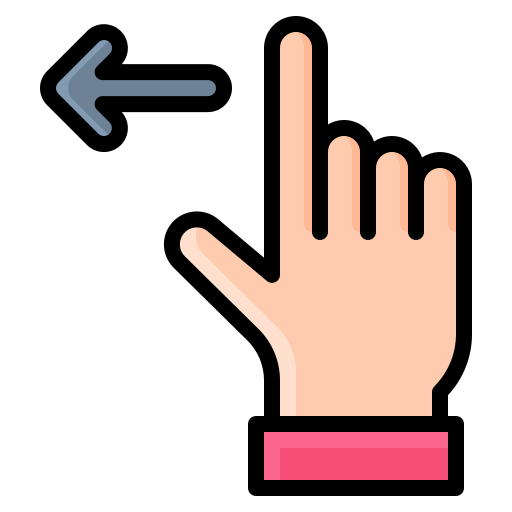 Slide left - Free hands and gestures icons