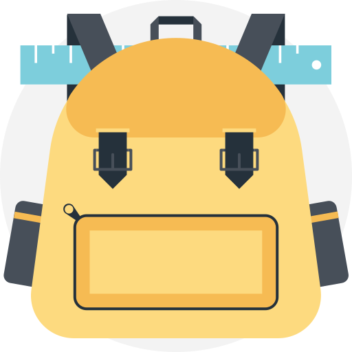 bolsa para la escuela icono gratis