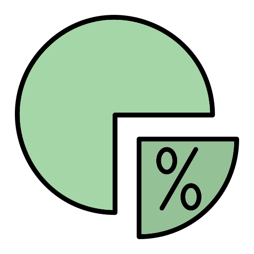 Percentage free icon Percentage free icon