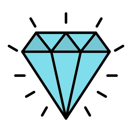 Diamond Generic Outline Color icon