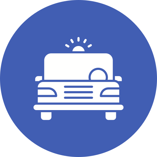 voiture de police Icône gratuit