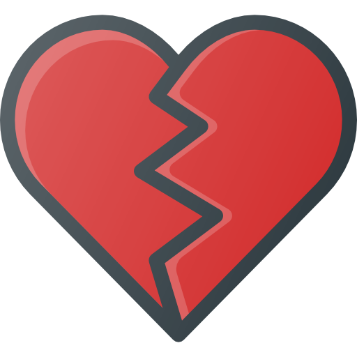 Broken heart Those icons Lineal Color icon