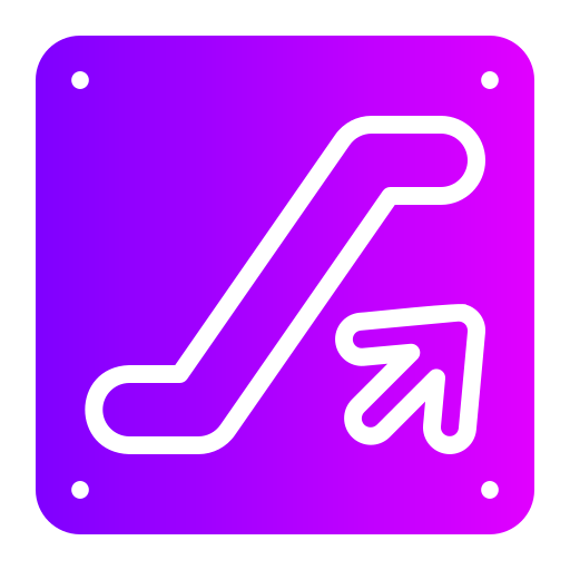 señal de escalera mecánica icono gratis