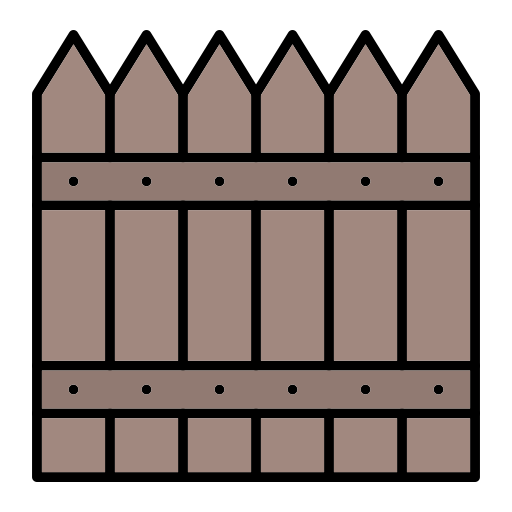 Fence Generic Outline Color icon