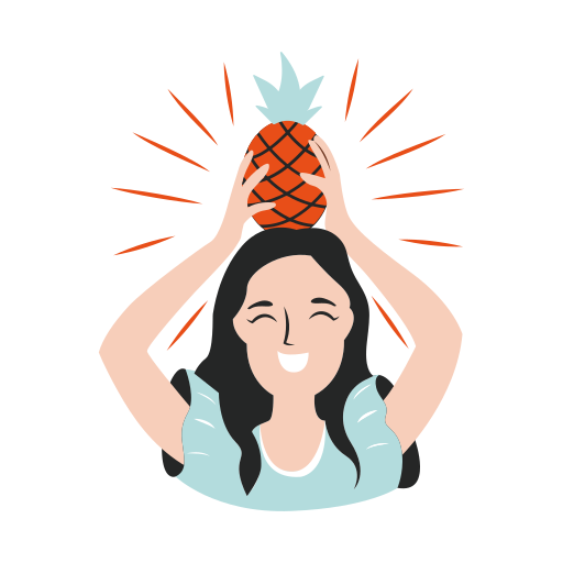 Pineapple free sticker Pineapple free sticker