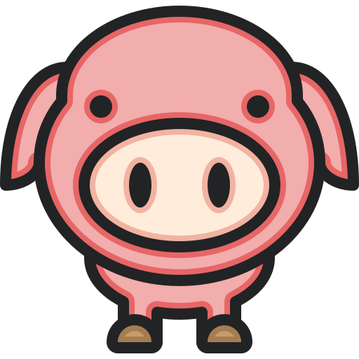 Pig Justicon Lineal Color icon