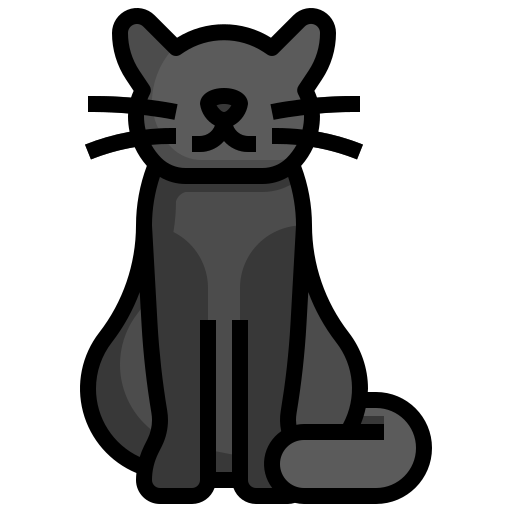 Gray cat icon - Free gray animal icons