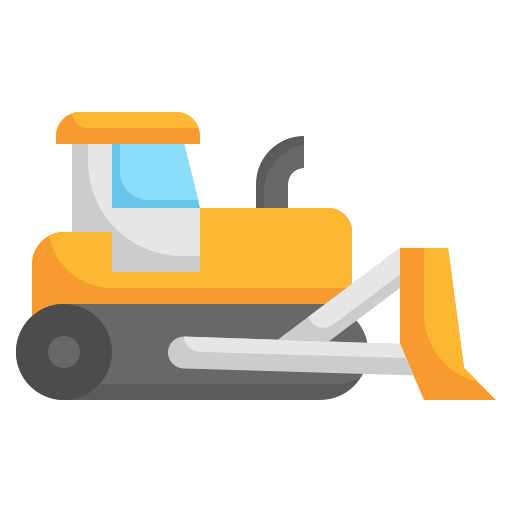 Bulldozer - Free Transportation Icons