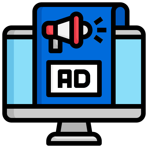 publicidad online icono gratis