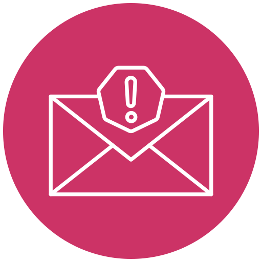 alerta de correo no deseado icono gratis