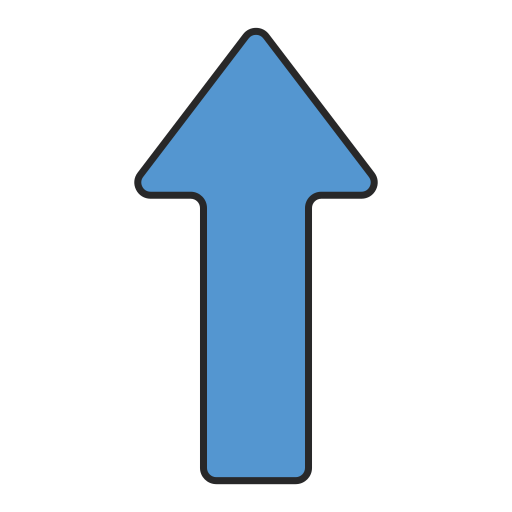 Up Arrow Generic Outline Color Icon 8026