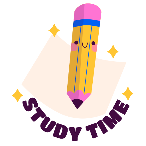 Study Time Sticker by Wizard by Pearson for iOS & Android