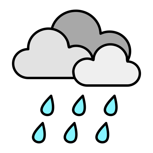 Heavy rain Generic Outline Color icon