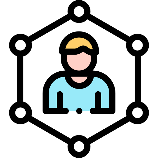 Networking Detailed Rounded Lineal color icon