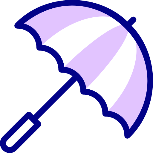 Umbrella Detailed Mixed Lineal color icon