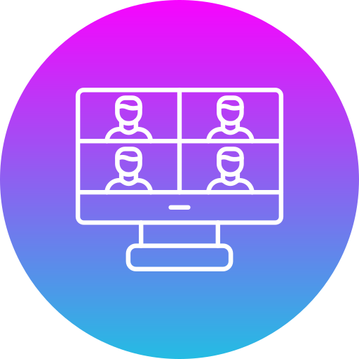 reunión en línea icono gratis