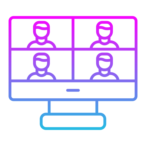 reunión en línea icono gratis