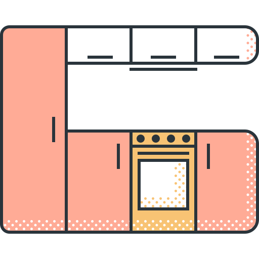 muebles de cocina icono gratis