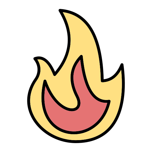 Fire Generic Outline Color icon