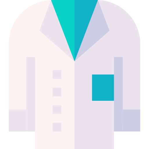 Basic Straight Flat Lab coat icon