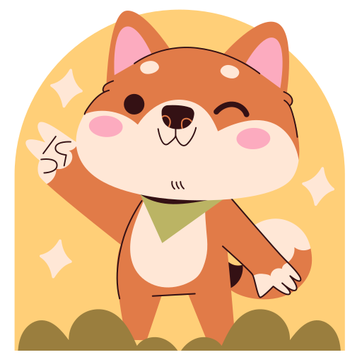 shiba inu gratis sticker