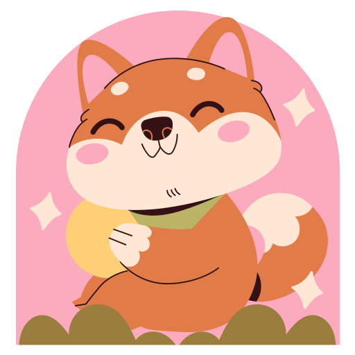 shiba inu gratis sticker