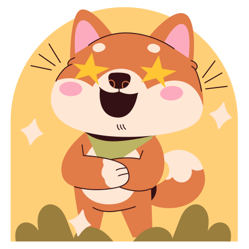 shiba inu gratis sticker