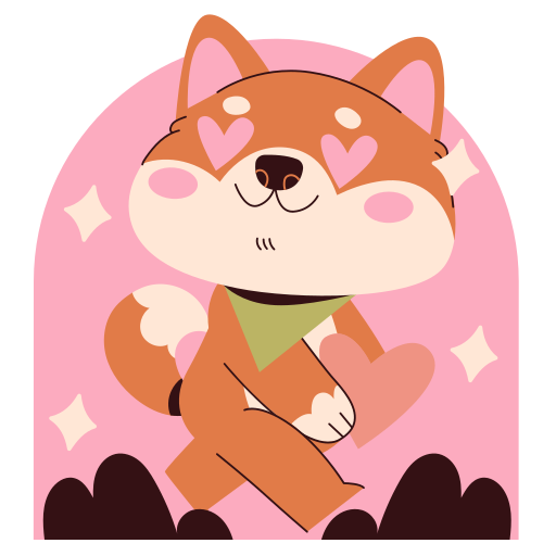 shiba inu gratis sticker