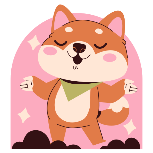 shiba inu gratis sticker