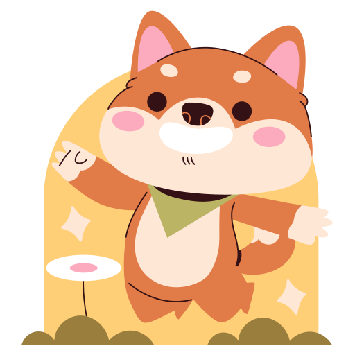 shiba inu gratis sticker