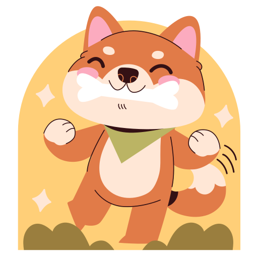 shiba inu gratis sticker