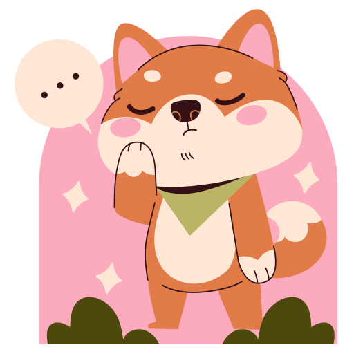 shiba inu gratis sticker