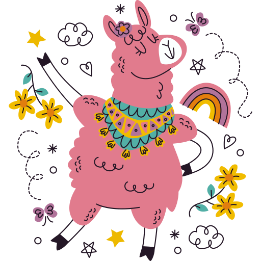 llama gratis sticker