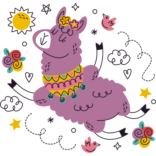 llama gratis sticker