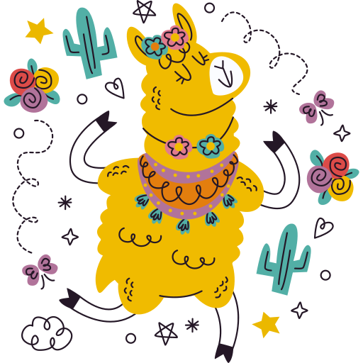 llama gratis sticker