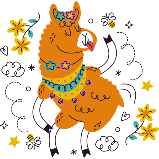 llama gratis sticker